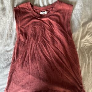 Madewell Sleeveless Rust Tank Top